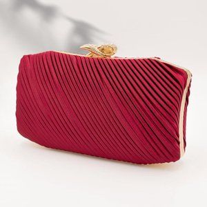 Pleated Evening Clutch / Crossbody Bag